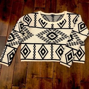 Cropped sweater size Large